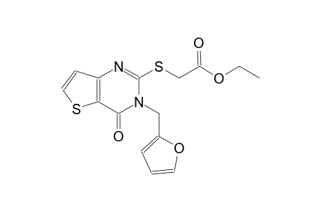 acetic acid, [[3-(2-furanylmethyl)-3,4-dihydro-4-oxothieno[3,2-d]pyrimidin-2-yl]thio]-, ethyl ester