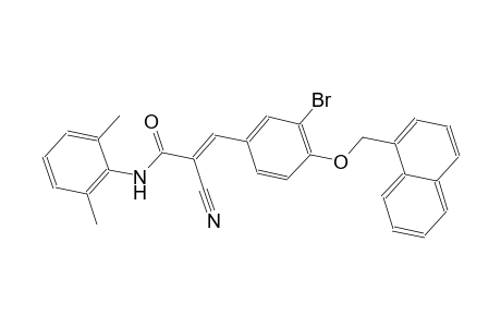 (2E)-3-[3-bromo-4-(1-naphthylmethoxy)phenyl]-2-cyano-N-(2,6-dimethylphenyl)-2-propenamide