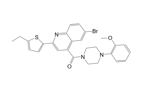 2-(4-{[6-bromo-2-(5-ethyl-2-thienyl)-4-quinolinyl]carbonyl}-1-piperazinyl)phenyl methyl ether