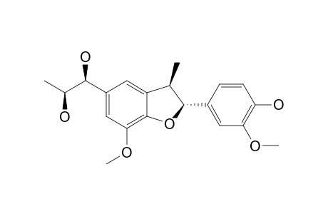 LICARINEDIOL-B;(2S,3S,1'R,2'R)-2,3-DIHYDRO-5-(1',2'-DIHYDROXYPROPYL)-2-(4-HYDROXY-3-METHOXYPHENYL)-7-METHOXY-3-METHYLBENZOFURAN