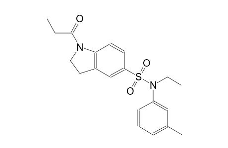 N-ethyl-N-(3-methylphenyl)-1-propionyl-5-indolinesulfonamide