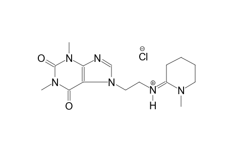 1H-purine-7-ethanaminium, 2,3,6,7-tetrahydro-1,3-dimethyl-N-[(2E)-1-methylpiperidinylidene]-2,6-dioxo-, chloride