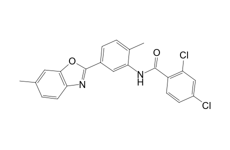 2,4-Dichloro-N-[2-methyl-5-(6-methyl-1,3-benzoxazol-2-yl)phenyl]benzamide