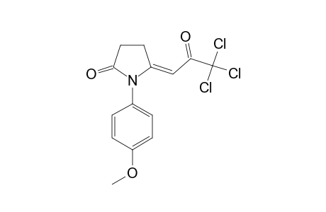 1-(4'-METHOXYPHENYL)-5-(3,3,3-TRICHLORO-2-OXO-PROPYLIDENE)-PYRROLIDIN-2-ONE
