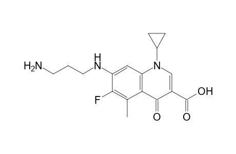 7-(3-Amino-propylamino)-1-cyclopropyl-6-fluoro-5-methyl-4-oxo-1,4-dihydro-quinoline-3-carboxylic acid