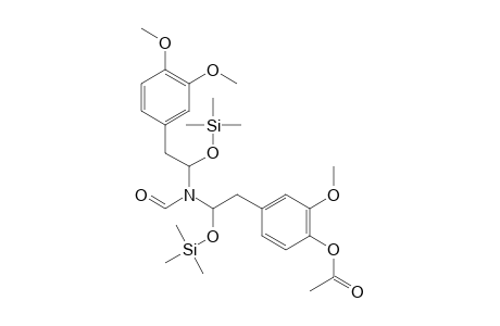 4-[2-{N-[2-(3,4-Dimethyloxyphenyl)-1-(trimethylsiloxy)ethyl]formamide}-2-(trimethylsilyloxy)ethyl]-2-methoxyphenyl acetate
