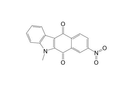 5H-Benzo[b]carbazole-6,11-dione, 5-methyl-8-nitro-