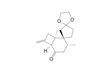 rel-(1R,2S,3R,6S)-1,3-dimethyl-7-methylenespiro[bicyclo[4.2.0]octane-2,1'-cyclopentane]-3',5-dione 3'-ethylene acetal