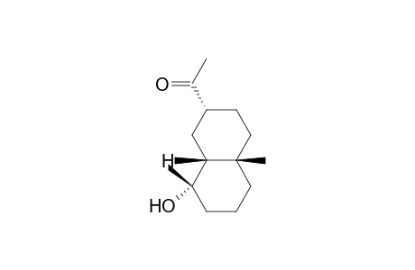 (2.alpha.,4a.beta.,8.beta.,8a.beta.)-(+-)1-(Decahydro-8-hydroxy-4a,8-dimethyl-2-naphthalenyl)ethanone