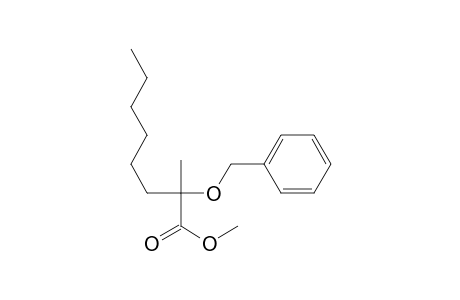 Octanoic acid, 2-methyl-2-(phenylmethoxy)-, methyl ester, (.+-.)-