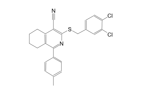 3-[(3,4-dichlorobenzyl)sulfanyl]-1-(4-methylphenyl)-5,6,7,8-tetrahydro-4-isoquinolinecarbonitrile