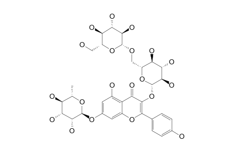 KAEMPFEROL_3-O-BETA-[BETA-D-GLUCOPYRANOSYL-(1->6)-D-GLUCOPYRANOSIDE]-7-O-ALPHA-L-RHAMNOPYRANOSIDE