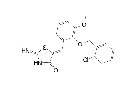 (5Z)-5-{2-[(2-chlorobenzyl)oxy]-3-methoxybenzylidene}-2-imino-1,3-thiazolidin-4-one