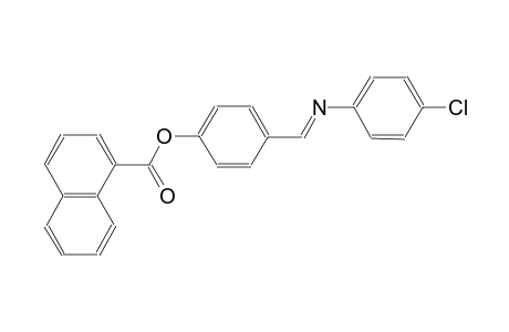 1-naphthalenecarboxylic acid, 4-[(E)-[(4-chlorophenyl)imino]methyl]phenyl ester