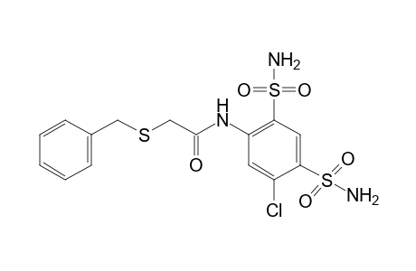 2-(benzylthio)-5'-chloro-2',4'-disulfamoylacetanilide