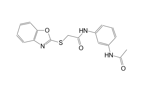 N-[3-(acetylamino)phenyl]-2-(1,3-benzoxazol-2-ylsulfanyl)acetamide