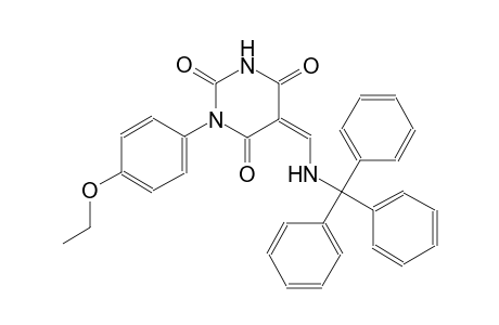 2,4,6(1H,3H,5H)-pyrimidinetrione, 1-(4-ethoxyphenyl)-5-[[(triphenylmethyl)amino]methylene]-, (5Z)-