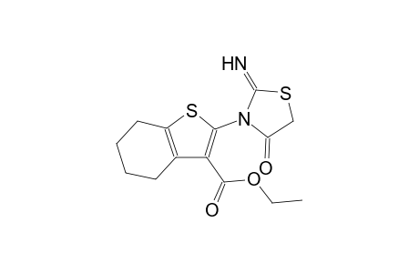 benzo[b]thiophene-3-carboxylic acid, 4,5,6,7-tetrahydro-2-(2-imino-4-oxo-3-thiazolidinyl)-, ethyl ester