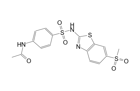 N-[4-({[6-(methylsulfonyl)-1,3-benzothiazol-2-yl]amino}sulfonyl)phenyl]acetamide