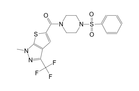 1H-thieno[2,3-c]pyrazole, 1-methyl-5-[[4-(phenylsulfonyl)-1-piperazinyl]carbonyl]-3-(trifluoromethyl)-