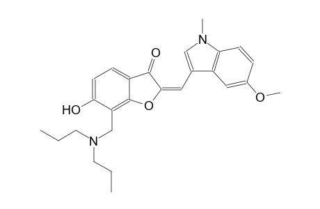 3(2H)-benzofuranone, 7-[(dipropylamino)methyl]-6-hydroxy-2-[(5-methoxy-1-methyl-1H-indol-3-yl)methylene]-, (2E)-