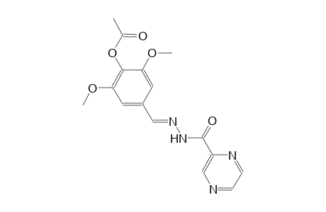 2,6-dimethoxy-4-{(E)-[(2-pyrazinylcarbonyl)hydrazono]methyl}phenyl acetate