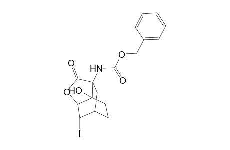 (1RS,2SR,4RS,5RS,6RS)-2-benzyloxycarbonylamino-1-hydroxy-5-iodobicyclo[2.2.2]octane-2,6-carbolactone