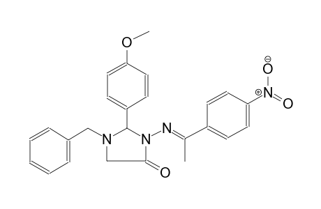 4-imidazolidinone, 2-(4-methoxyphenyl)-3-[[(E)-1-(4-nitrophenyl)ethylidene]amino]-1-(phenylmethyl)-