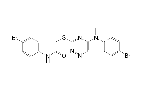 2-[(8-bromo-5-methyl-5H-[1,2,4]triazino[5,6-b]indol-3-yl)sulfanyl]-N-(4-bromophenyl)acetamide