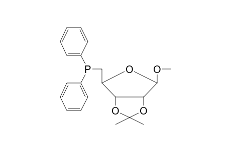 .beta.-D-Ribofuranoside, 1-O-methyl-2,3-O-isopropylidene-5-C-(diphenylphosphino)-