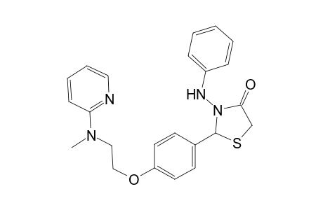 2-(4-(2-(Methyl(pyridin-2-yl)amino)ethoxy)phenyl)-3-(phenylamino)thiazolidin-4-one