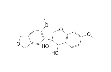 2H-1-Benzopyran-3,4-diol, 3-(1,3-dihydro-6-methoxy-5-isobenzofuranyl)-3,4-dihydro-7-methoxy-
