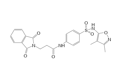 1H-isoindole-2-propanamide, N-[4-[[(3,4-dimethyl-5-isoxazolyl)amino]sulfonyl]phenyl]-2,3-dihydro-1,3-dioxo-