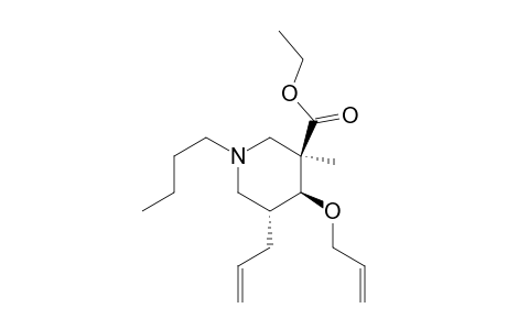 Ethyl (3R*,4S*,5R*)-1-butyl-4-allyloxy-3-methyl-5-allylpiperidine-3-carboxylate