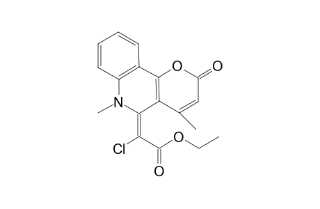 (2Z)-2-chloro-2-(2-keto-4,6-dimethyl-pyrano[3,2-c]quinolin-5-ylidene)acetic acid ethyl ester