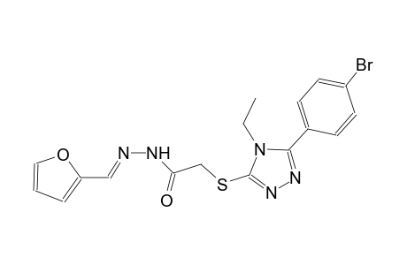 2-{[5-(4-bromophenyl)-4-ethyl-4H-1,2,4-triazol-3-yl]sulfanyl}-N'-[(E)-2-furylmethylidene]acetohydrazide