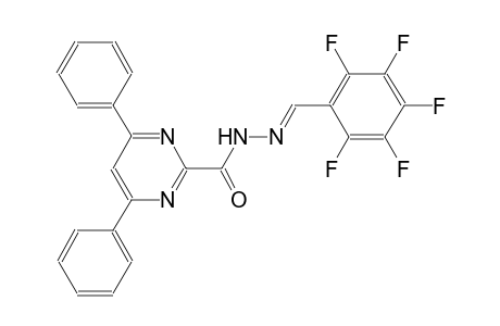 2-pyrimidinecarboxylic acid, 4,6-diphenyl-, 2-[(E)-(2,3,4,5,6-pentafluorophenyl)methylidene]hydrazide