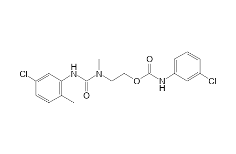 3-(5-chloro-o-tolyl)-1-(2-hydroxyethyl)-1-methylurea, m-chlorocarbanilate (ester)