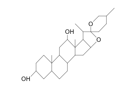 (25R)-5a-Spirostane-3b,12a-diol