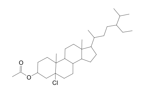 Stigmastan-3-ol, 5-chloro-, acetate, (3.beta.,5.alpha.)-
