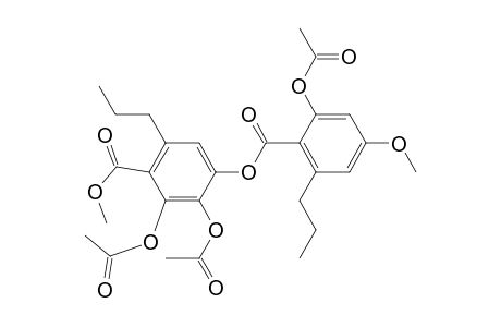 Benzoic acid, 2,3-bis(acetyloxy)-4-[[2-(acetyloxy)-4-methoxy-6-propylbenzoyl]oxy]-6-propyl-, methyl ester