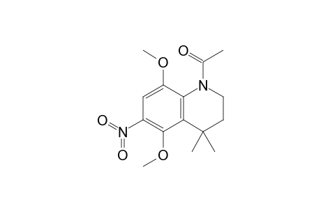 1-(5,8-Dimethoxy-4,4-dimethyl-6-nitro-3,4-dihydroquinolin-1(2H)-yl)ethanone