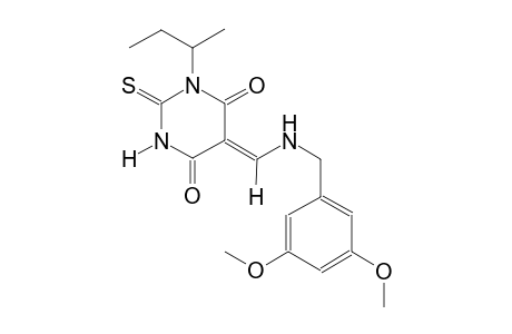 (5Z)-1-sec-butyl-5-{[(3,5-dimethoxybenzyl)amino]methylene}-2-thioxodihydro-4,6(1H,5H)-pyrimidinedione