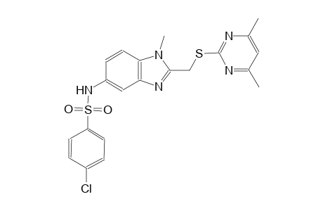 benzenesulfonamide, 4-chloro-N-[2-[[(4,6-dimethyl-2-pyrimidinyl)thio]methyl]-1-methyl-1H-benzimidazol-5-yl]-