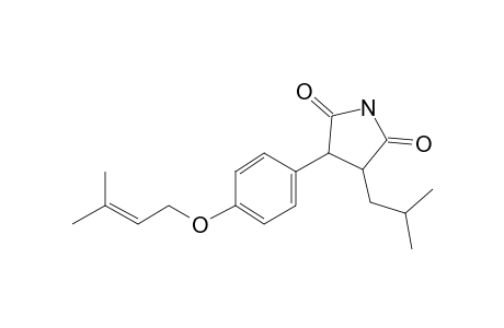 (3R,4S)-3-Isobutyl-4-(4-((3-methylbut-2-en-1-yl)oxy)phenyl)pyrrolidine-2,5-dione