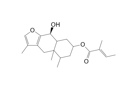 3,4a,5-Trimethyl-9-.beta.-hydroxy-4,4a,5,6,7,8,8a,9-octahydronaphtho[2,3-b]furan-7-yl 2-methylbut-2-enoate