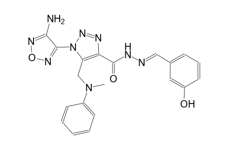 1-(4-amino-1,2,5-oxadiazol-3-yl)-N'-[(E)-(3-hydroxyphenyl)methylidene]-5-[(methylanilino)methyl]-1H-1,2,3-triazole-4-carbohydrazide