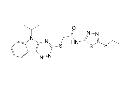 N-[5-(ethylsulfanyl)-1,3,4-thiadiazol-2-yl]-2-[(5-isopropyl-5H-[1,2,4]triazino[5,6-b]indol-3-yl)sulfanyl]acetamide