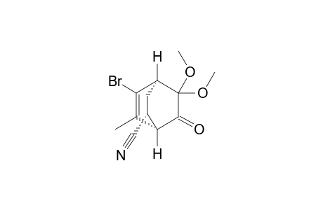 (1S*,2R*,4R*)-5-Bromo-8,8-dimethoxy-6-methyl-7-oxobicyclo[2.2.2]oct-5-ene-2-yl cyanide