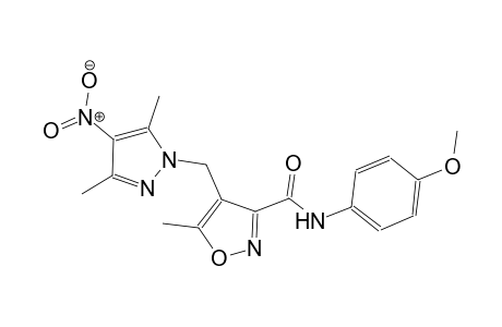 4-[(3,5-dimethyl-4-nitro-1H-pyrazol-1-yl)methyl]-N-(4-methoxyphenyl)-5-methyl-3-isoxazolecarboxamide